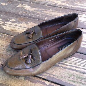 Italian Loafers With Tassels BRASSBOOT Tan 10.5